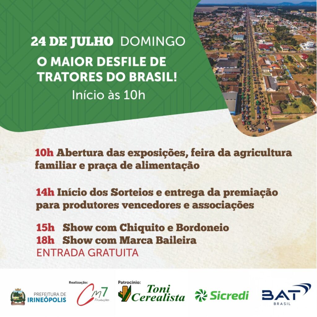 2ª Festa do Trator de Guiricema acontece neste domingo