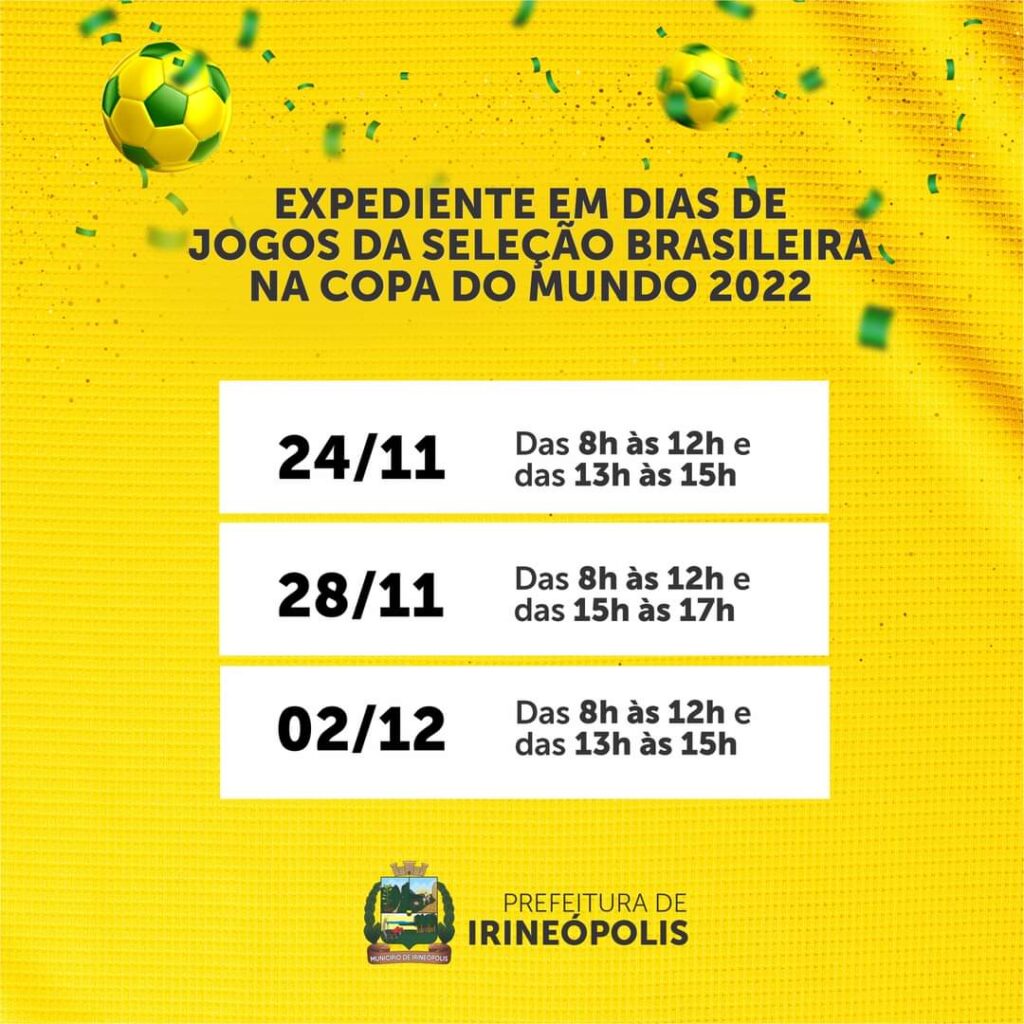 Veja o que abre e o que fecha durante os jogos do Brasil na Copa