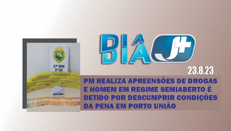 PM realiza apreensões de drogas e homem em regime semiaberto é detido por descumprir condições da pena em Porto União