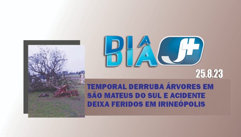 Temporal derruba árvores em São Mateus do Sul e acidente deixa feridos em Irineópolis