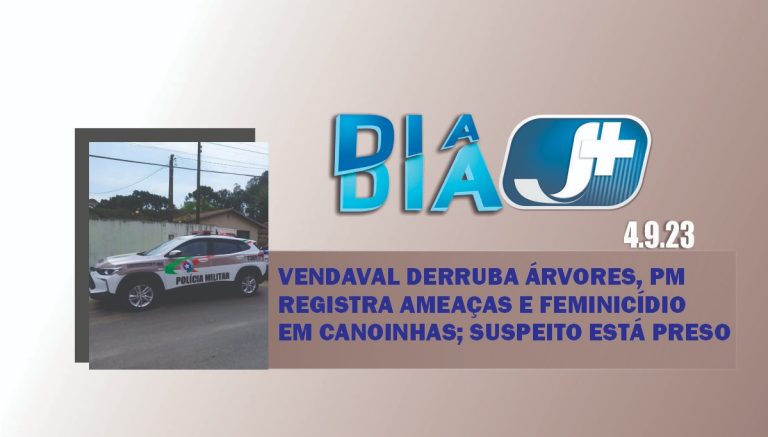 Vendaval derruba árvores, PM registra ameaças e feminicídio em Canoinhas