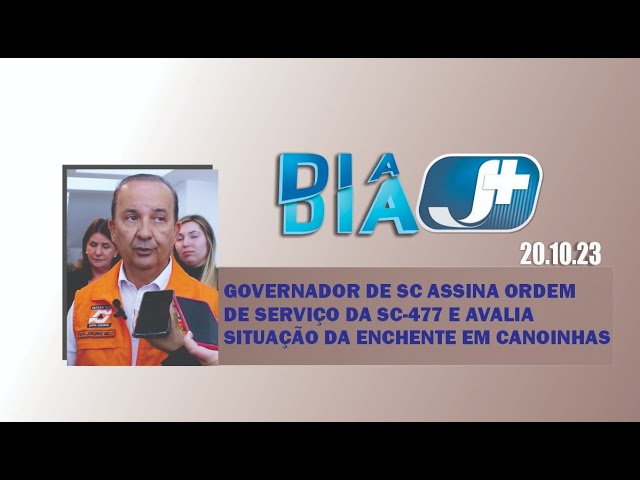Governador de SC assina ordem de serviço da SC-477 e avalia situação da enchente em Canoinhas