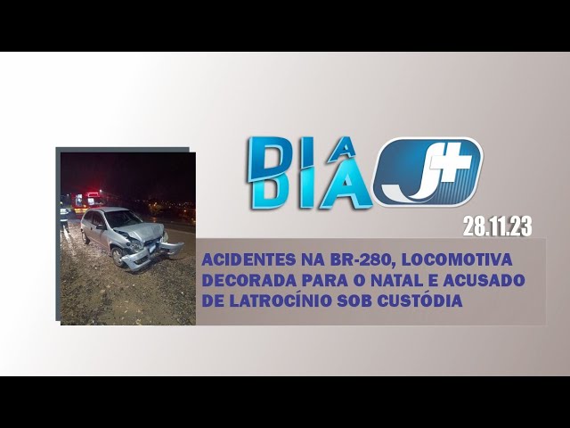Acidentes na BR-280, locomotiva decorada para o Natal e acusado de latrocínio sob custódia