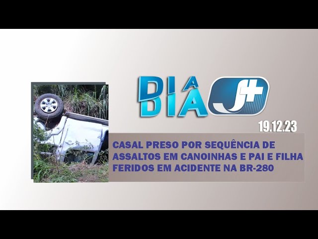 Casal preso por sequência de assaltos em Canoinhas e pai e filha feridos em acidente na BR-280