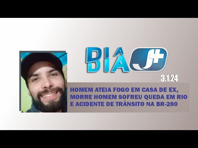Homem ateia fogo na casa de ex, morre homem que sofreu queda em rio e acidente de trânsito na BR-280