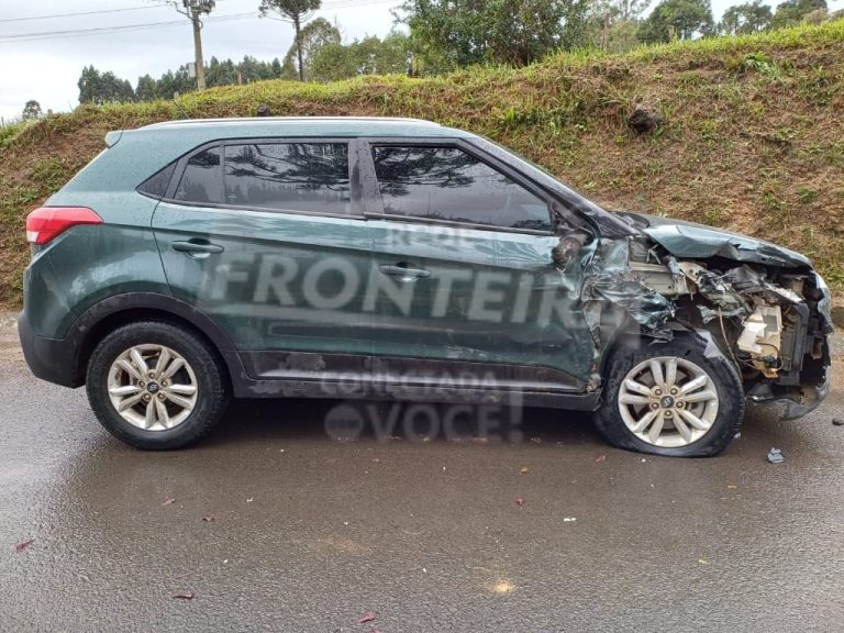 Colisão na BR 116 envolve veículo de Canoinhas