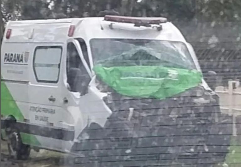 Acidente envolve ambulância de Bituruna e caminhão na PR-170