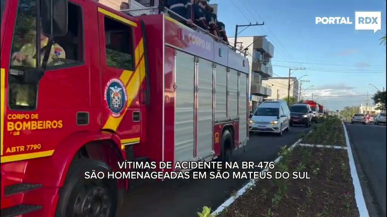 Vídeo: Vítimas de acidente na BR-476 são homenageadas em São Mateus do Sul